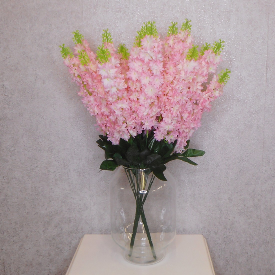 Artificial Delphiniums Plant Pink 64cm Artificial Flowers